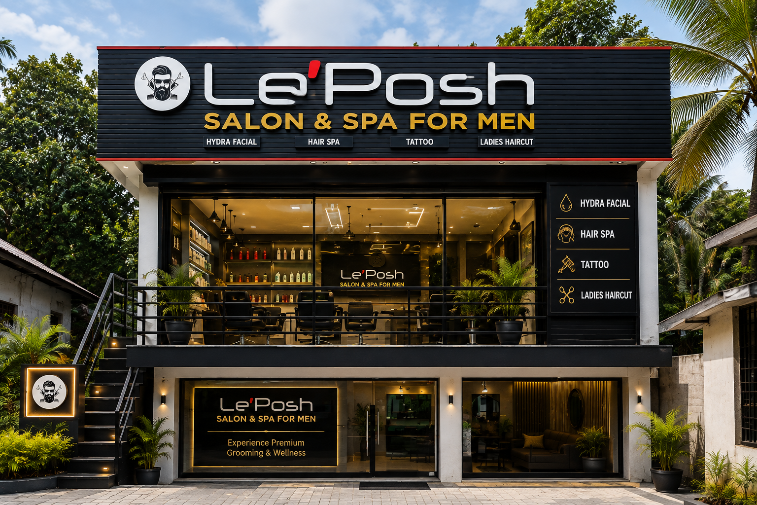 Le Posh Family Salon styling chairs